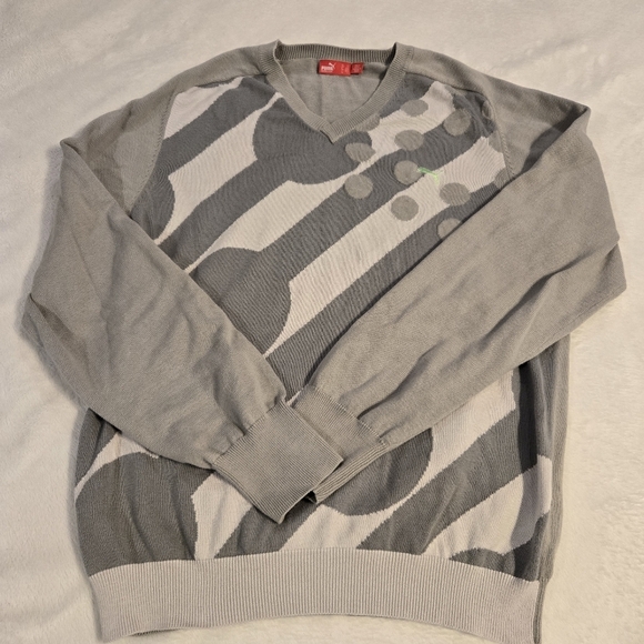 Puma Women's Knit V Neck Pullover Golf Sweater Size Large - Picture 16 of 16